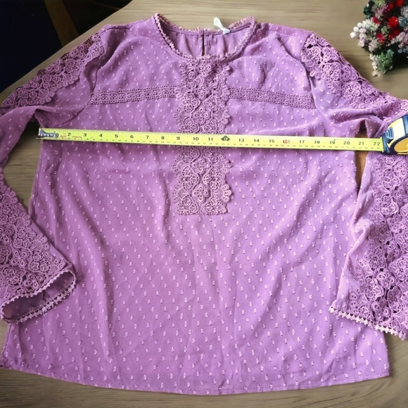 PINKBLUSH Lace Long Sleeve Blouse - Picture 4 of 8